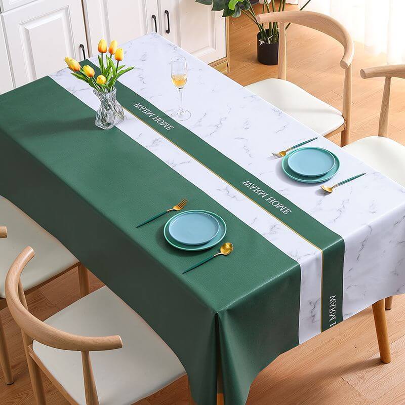 Sumoravibe - Marble tablecloth waterproof and oil-proof 