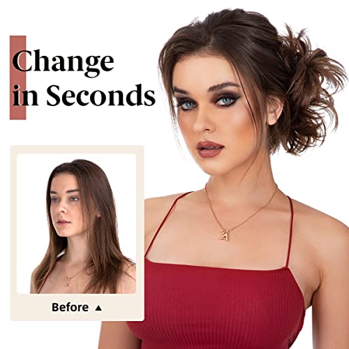 Sumoravibe - Messy Bun Side Comb Clip in Hair Bun Easy Hairpieces