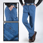 Sumoravibe - Jeans straight fit a vita alta da uomo
