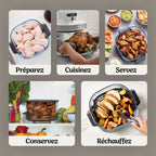 Air Fryer en verre Crispi Pro 7-en-1, Rose Quartz
