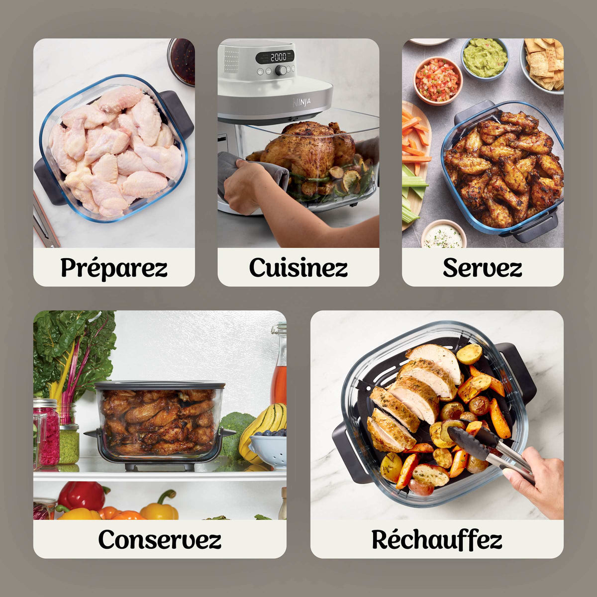 Air Fryer en verre Crispi Pro 7-en-1, Rose Quartz