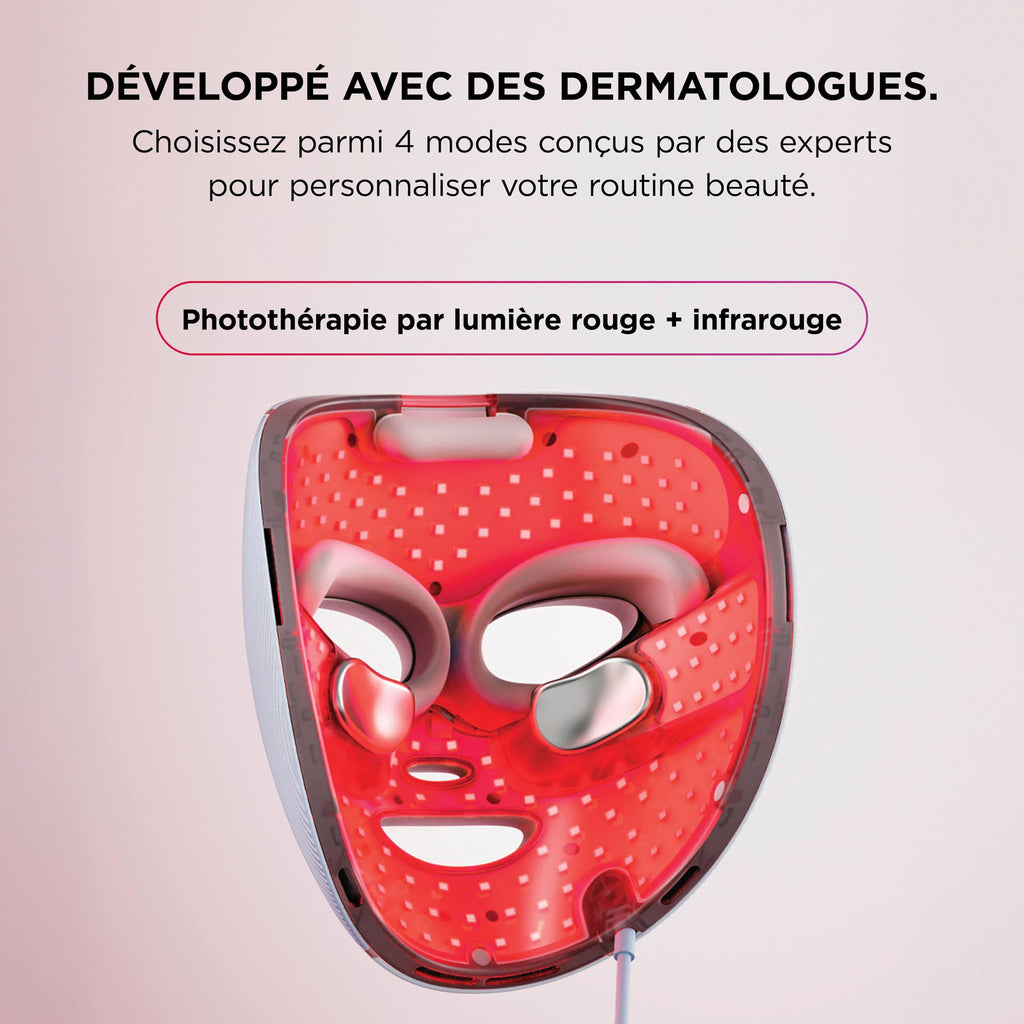 Masque LED Shark CryoGlow avec rafraîchissement du contour des yeux - Rose