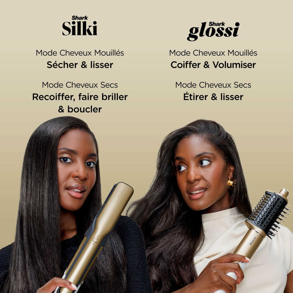 Multi-Styler premium et Sèche-Cheveux 5-en-1 avec diffuseur Shark Glam - Or
