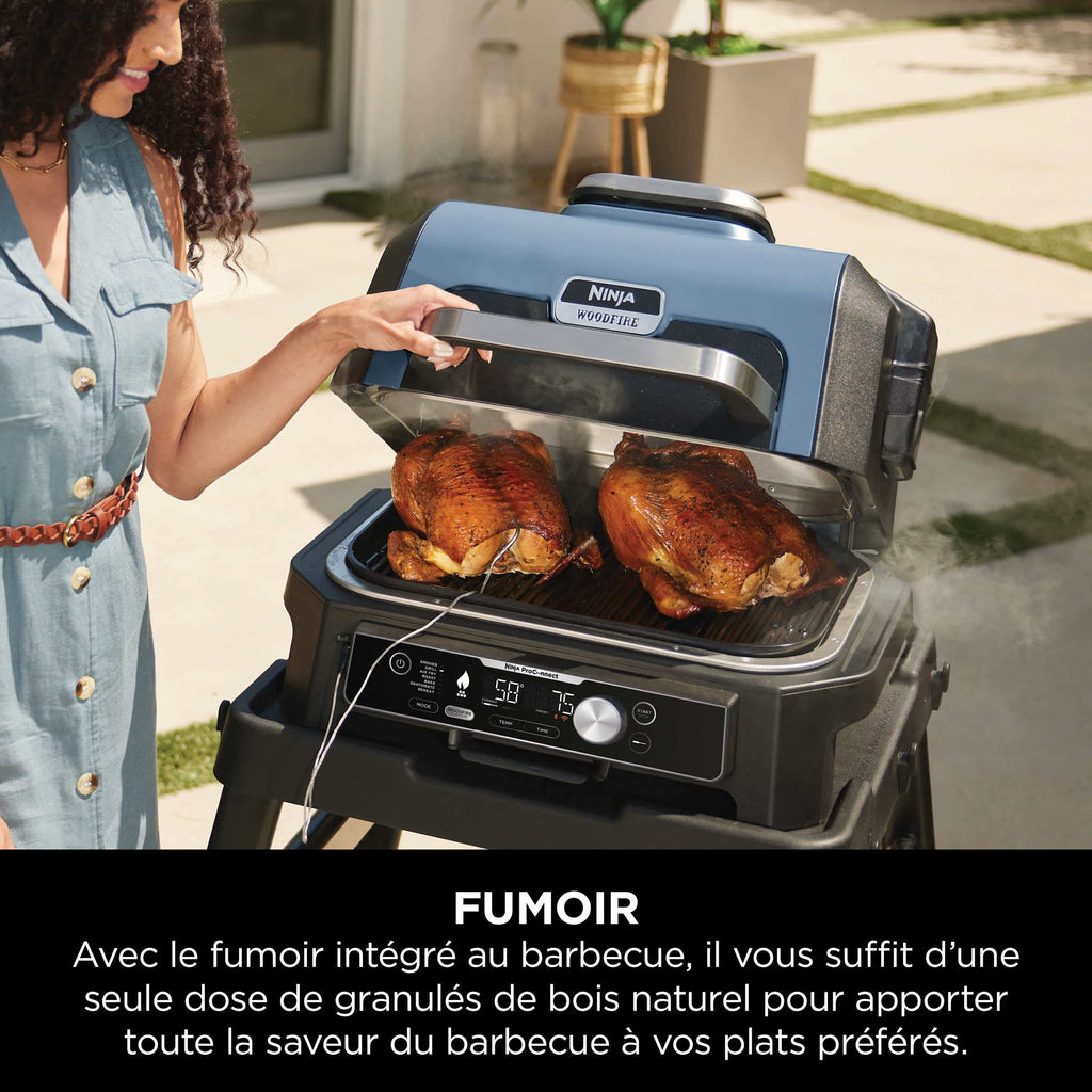 Barbecue électrique et fumoir Ninja Woodfire Pro Connect XL avec app OG901EU