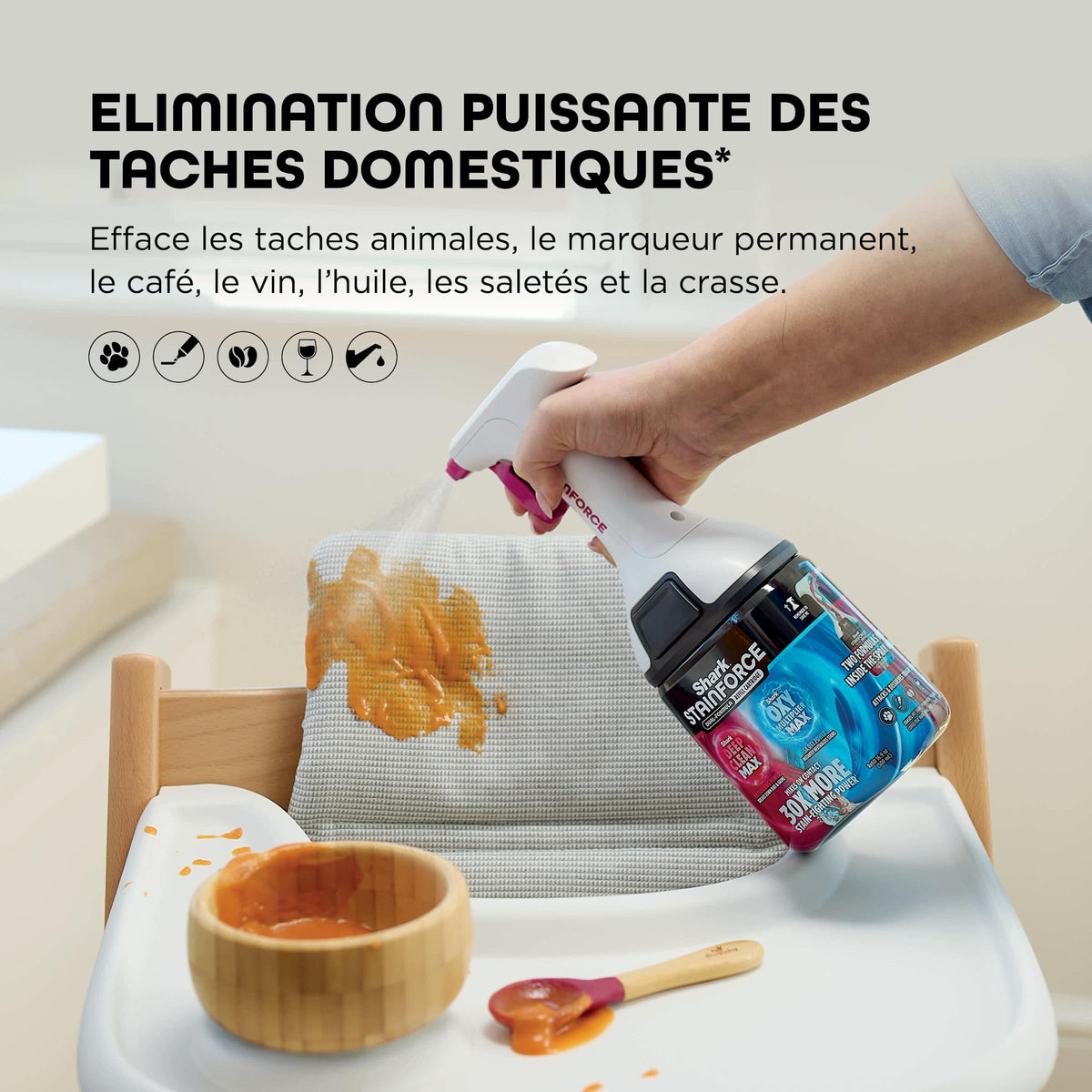 Lot de deux recharges de solution nettoyante pour détacheur StainForce