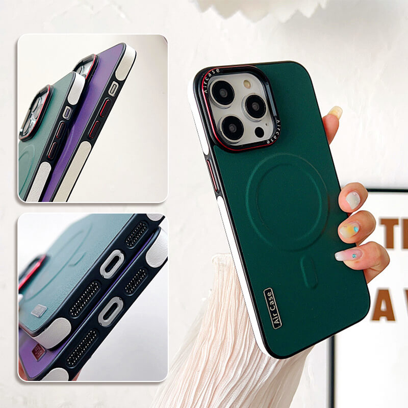 Sumoravibe - Custodia magnetica in pelle per la serie iPhone