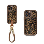 Sumoravibe - Custodia per iPhone con Stampa Leopardo e Laccetto