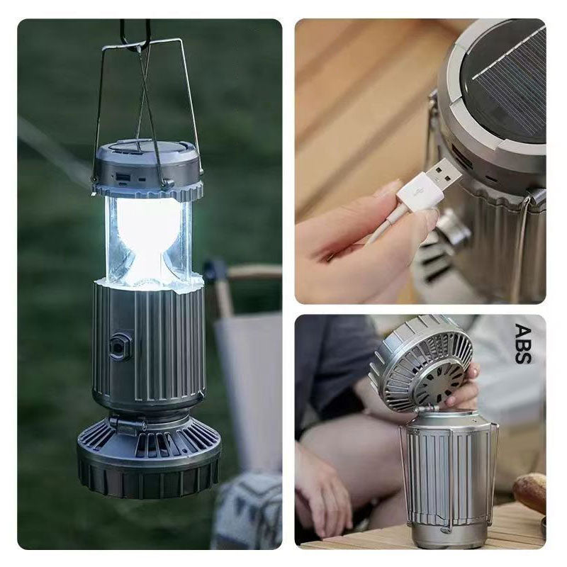 Sumoravibe - 2-in-1 Luce Solare da Avventura & Ventilatore Portatile