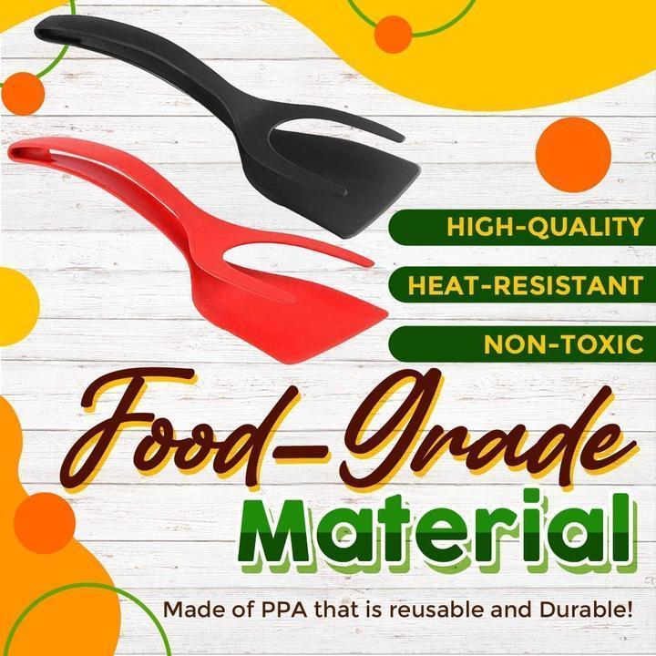 Sumoravibe - Mai più Padelle Graffiate! 🔥 Pinza e Spatola in 1 | Silicone Morbido Antiaderente e Resistente al Calore